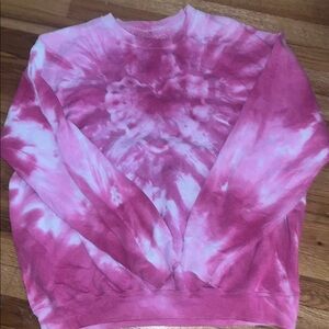 Pink Tie-Dye Women's Sweater